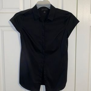 Worthington Black Button up, collared blouse